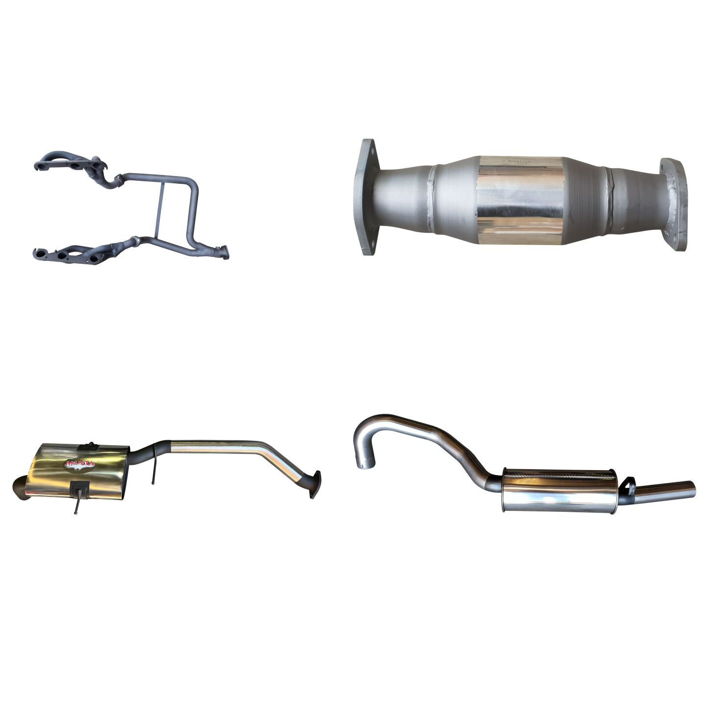 Manta Holden Commodore VG VP VR V6 Ute 2.5in With Extractors Muffler/Tailpipe Stainless Steel image