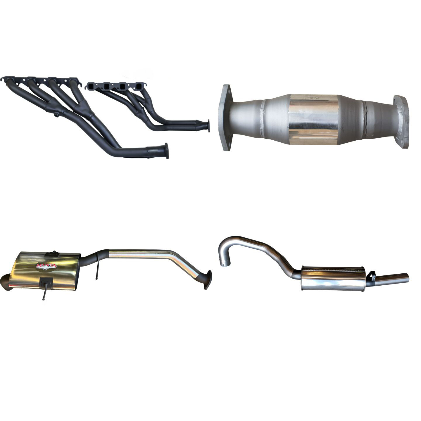 Manta Holden Commodore VN VP VR VS Ute 5.0L Manual V8 2.5in With Extractors Muffler Stainless Steel image