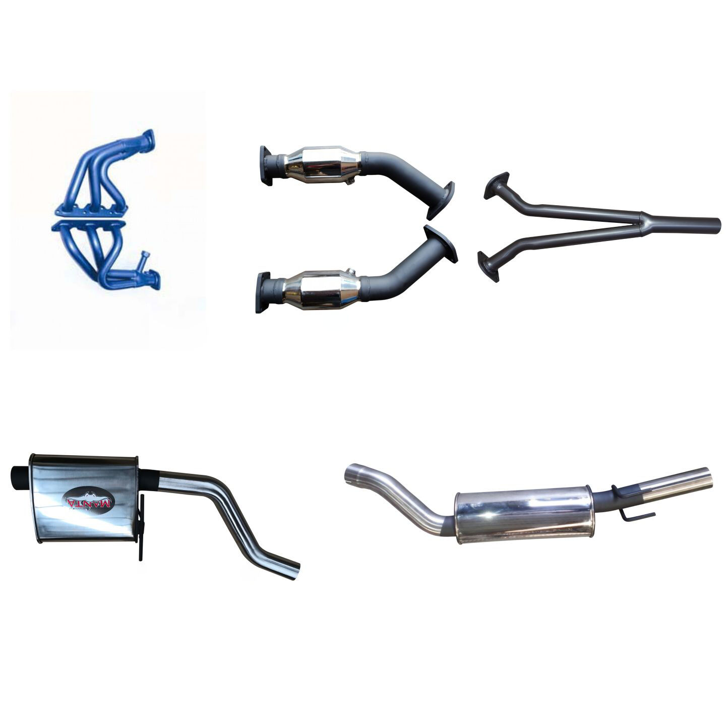 Manta Holden Commodore VT VU VX VY V6 SDN Ute Wagon 2.5in With Extractors Stainless Steel image