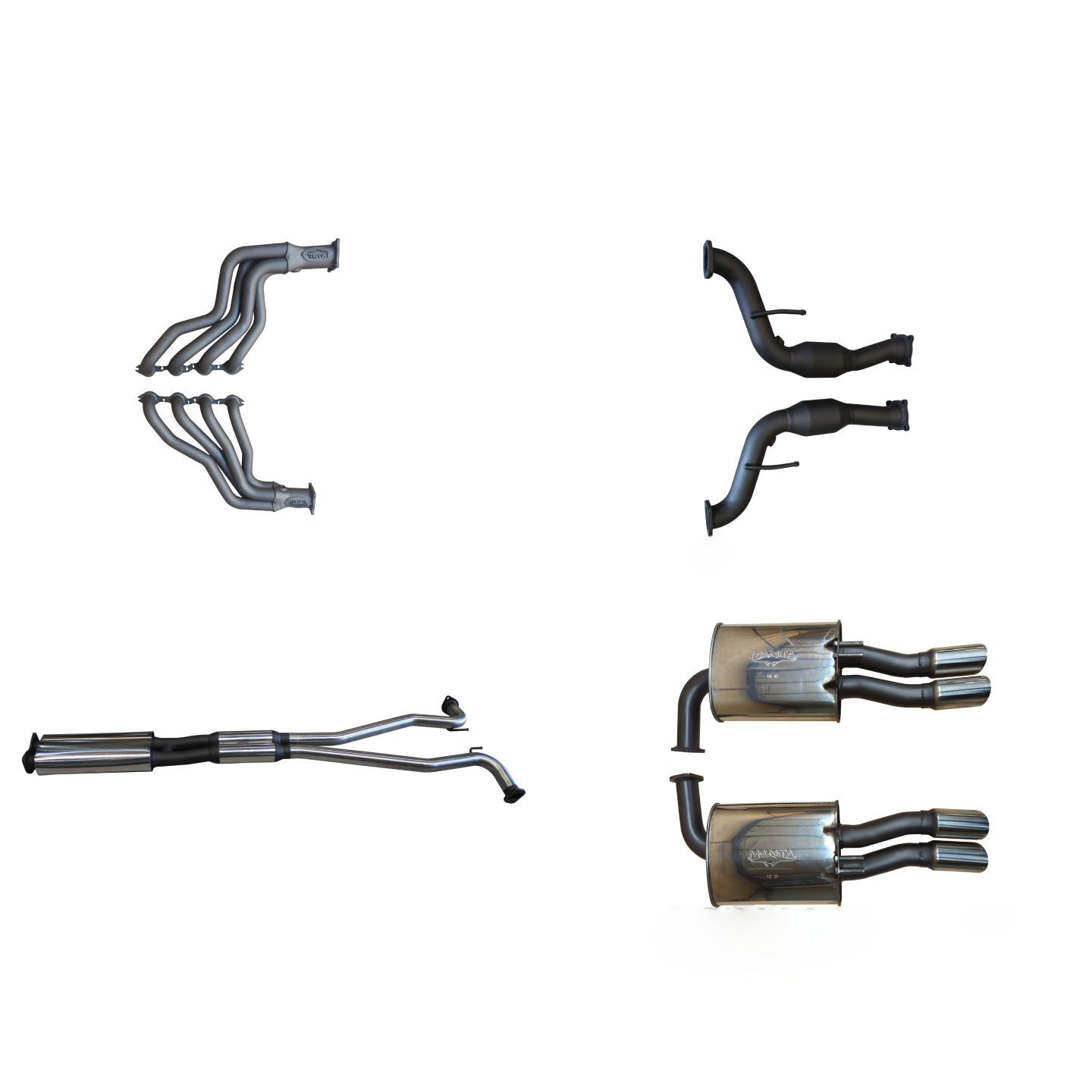 Manta Holden VE Ute & Maloo 2.5in With Extractors Muffler/Muffler Stainless Steel image