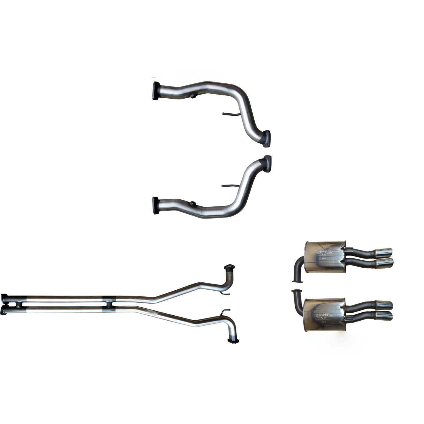 Manta Holden VE Ute & Maloo 2.5in Catback WOM/Muffler Stainless Steel image