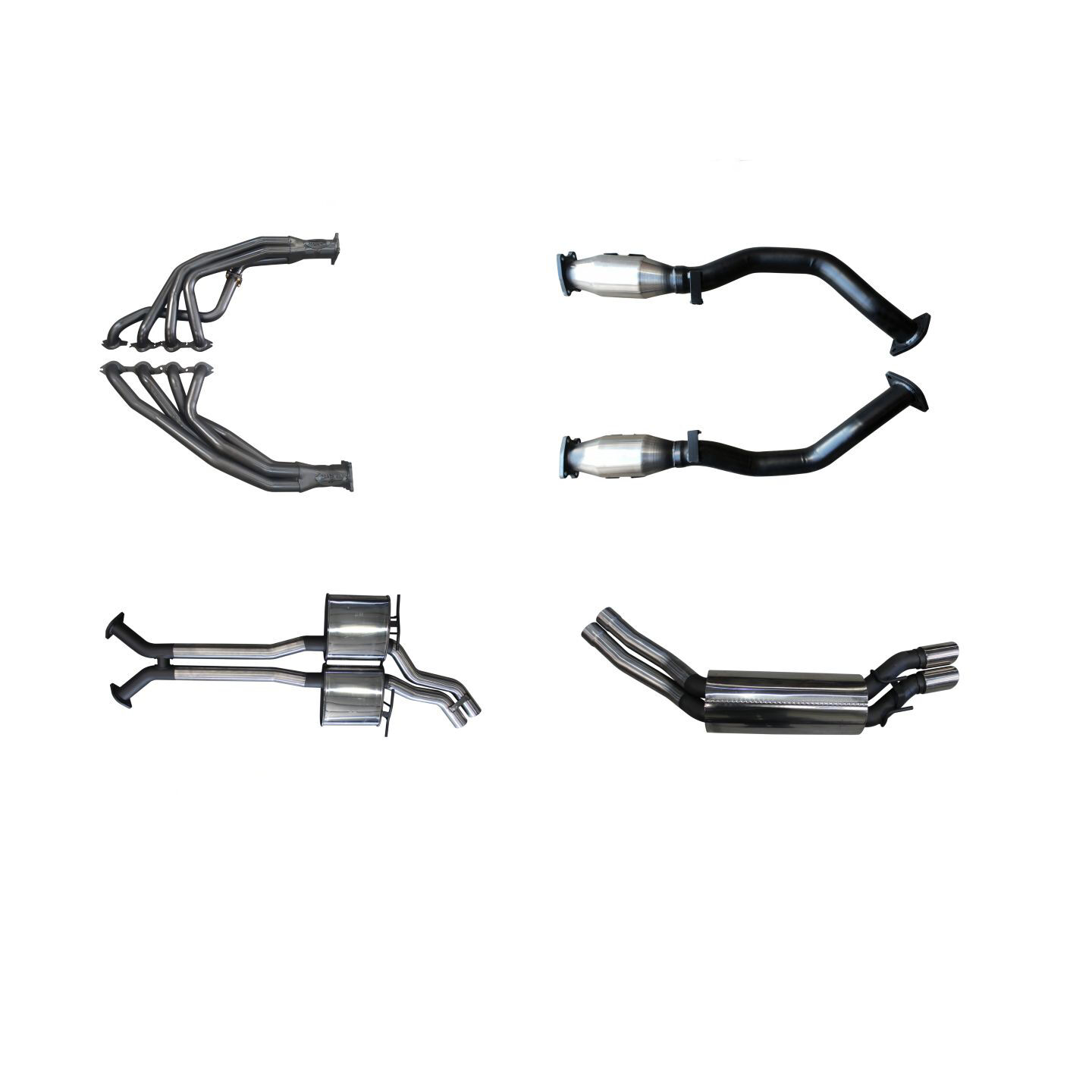 Manta Holden Adventure VY VZ V8 AWD Wagon 2.5in Dual With Extractors Muffler/Muffler Stainless Steel image