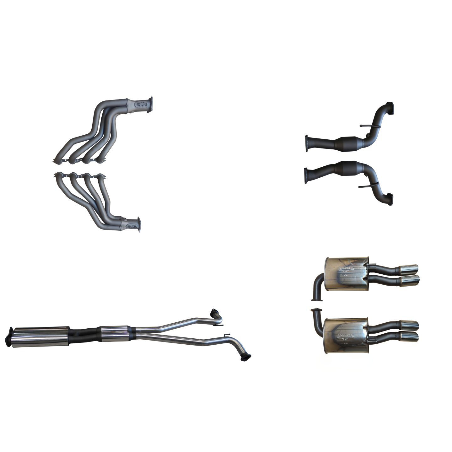 Manta Holden Commodore VF Ute 2.5in With Extractors Muffler/Muffler Stainless Steel image