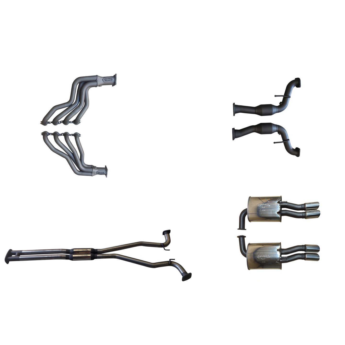 Manta Holden Commodore VF Ute 2.5in With Extractors Hotdog/Muffler Stainless Steel image