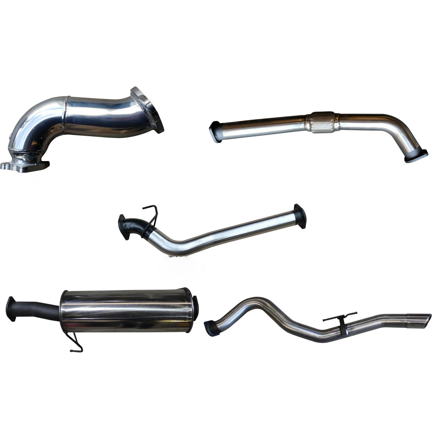 Manta Isuzu DMAX 3.0L 08 - 10 LWB Without Cat Stainless Steel image