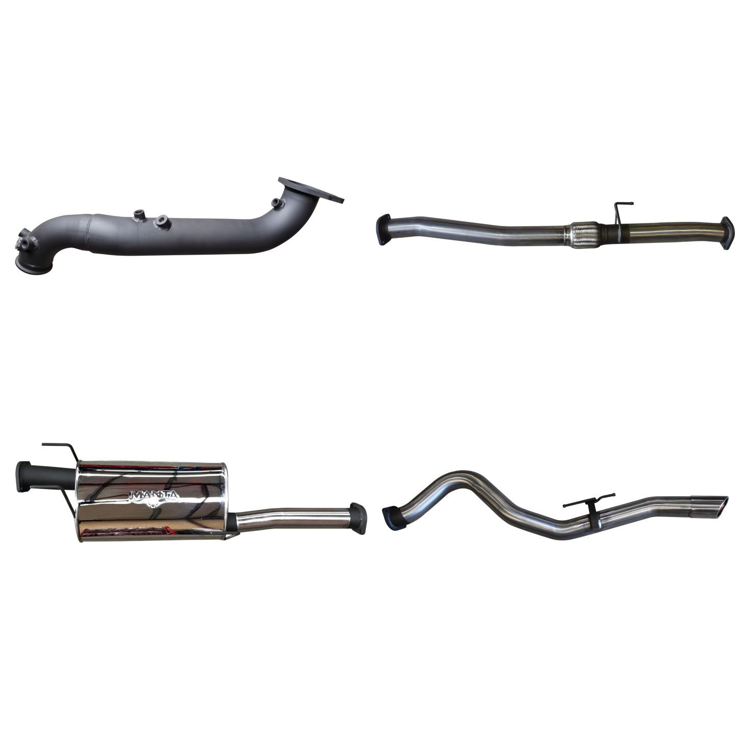 Manta Isuzu DMAX 2020 ON 3.0L Turbo Back Without Cat & With Muffler Stainless Steel image
