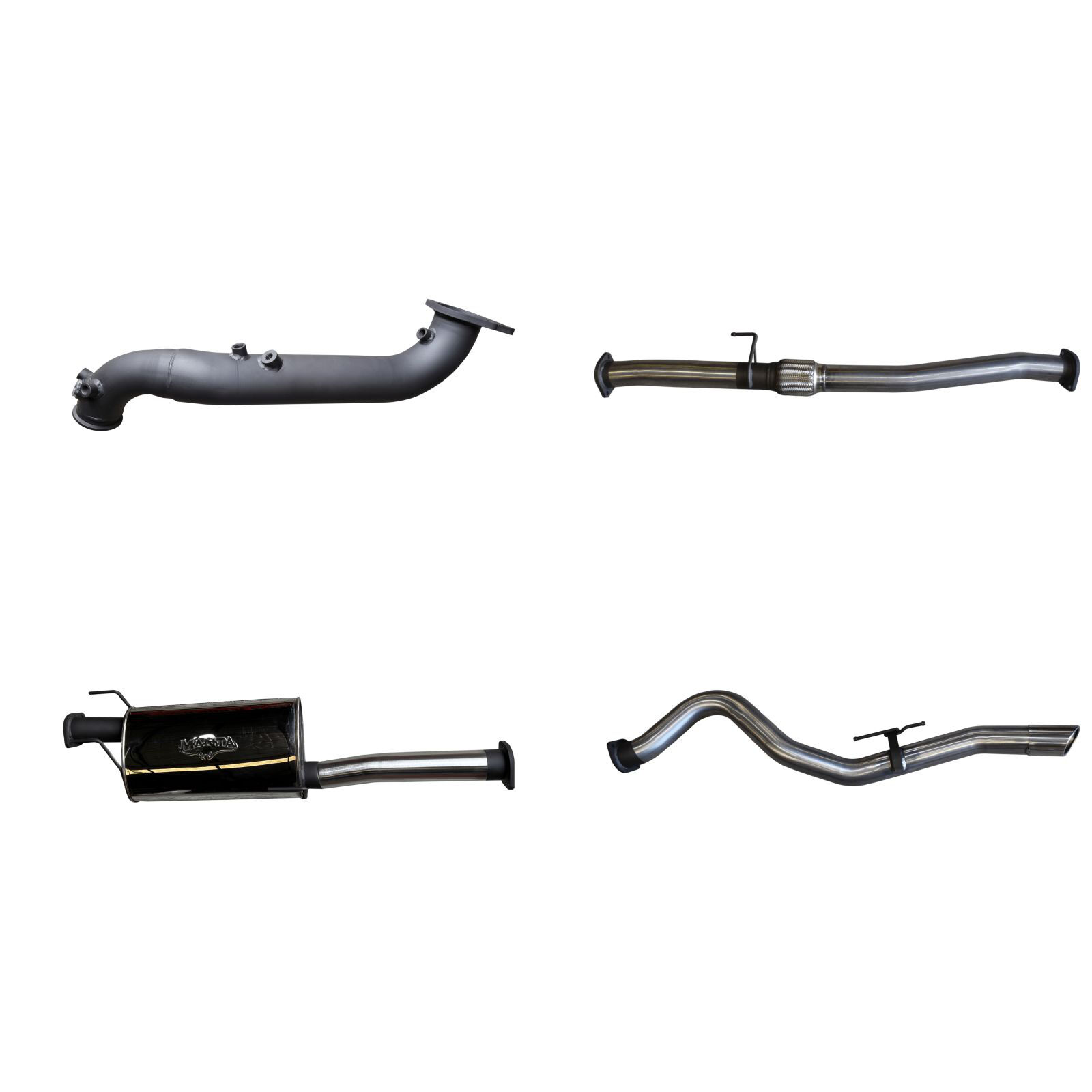 Manta Mazda BT50 2020 on 3.0L Turbo Back Without Cat & With Muffler Stainless Steel image