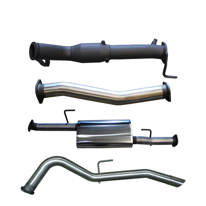 Manta Nissan Navara NP300 3in Turbo Back Exhaust System With Cat, Muffler Stainless Steel image