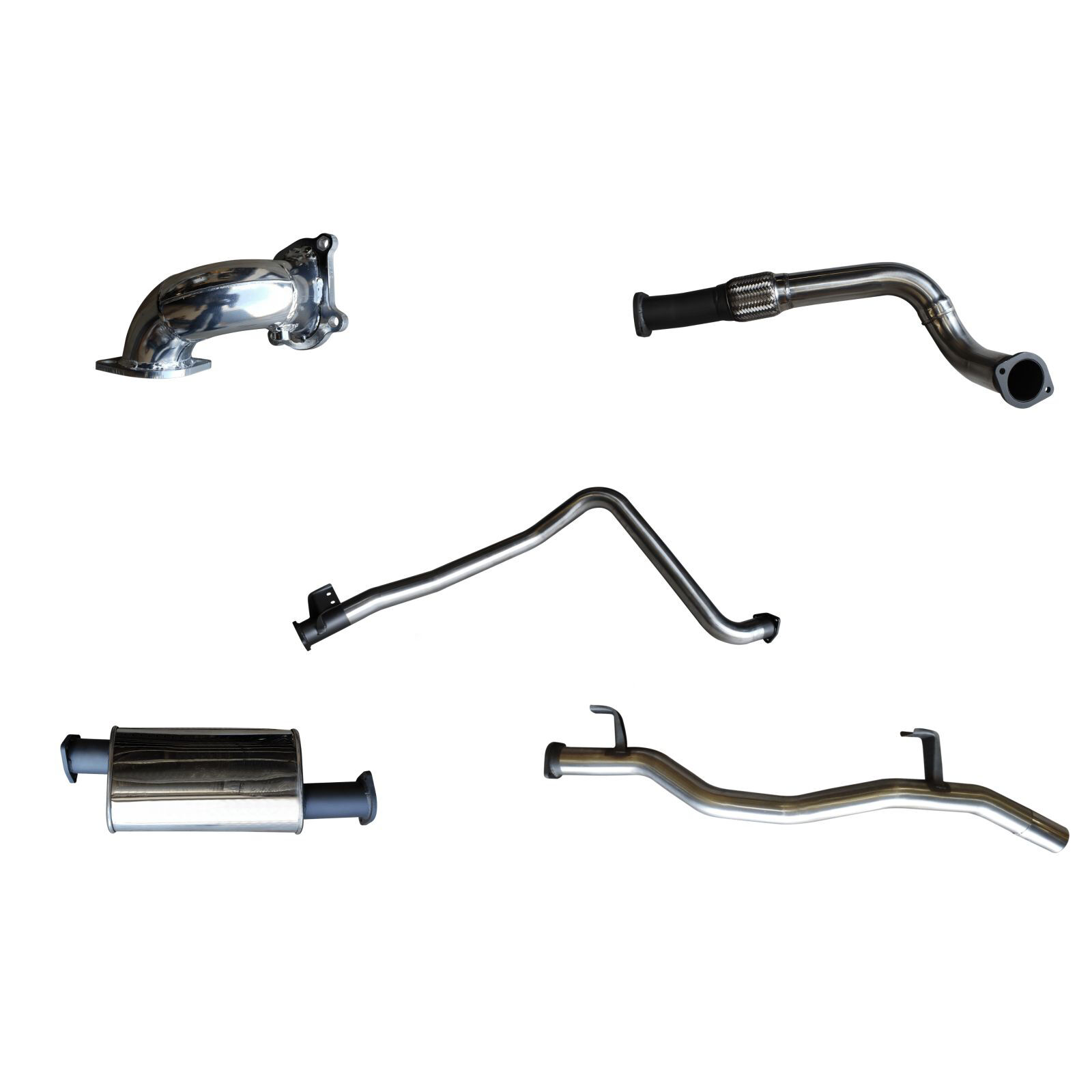 Manta Toyota Landcruiser HDJ79 Ute 3 Turbo Back With Muffler Stainless Steel image