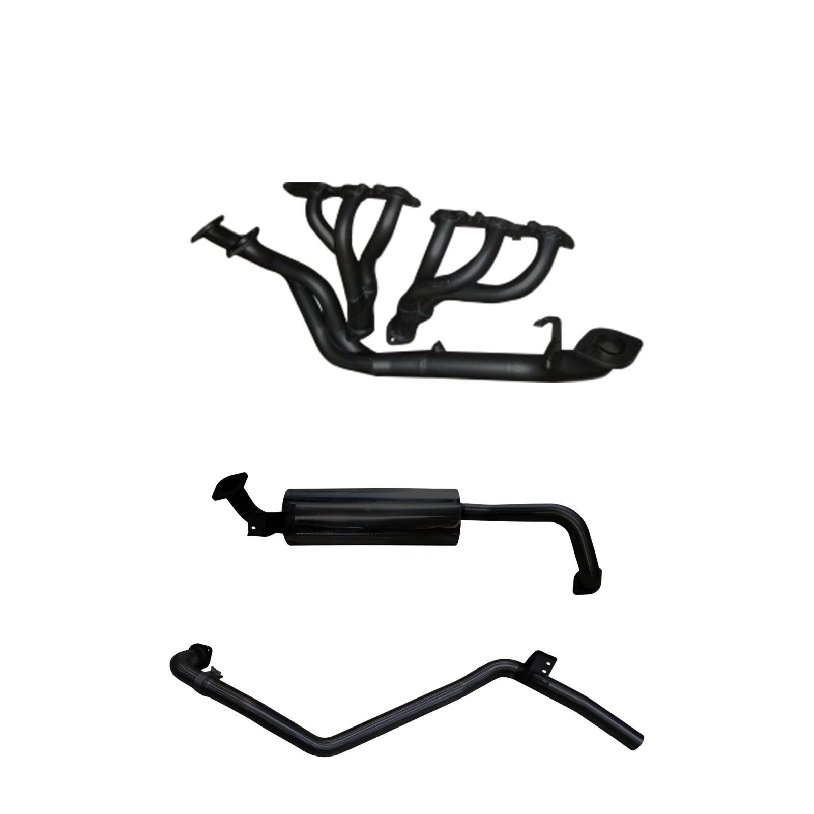 Manta Toyota Landcruiser FZJ80 4.5L Extractors & 2.5in Full System Stainless Steel image