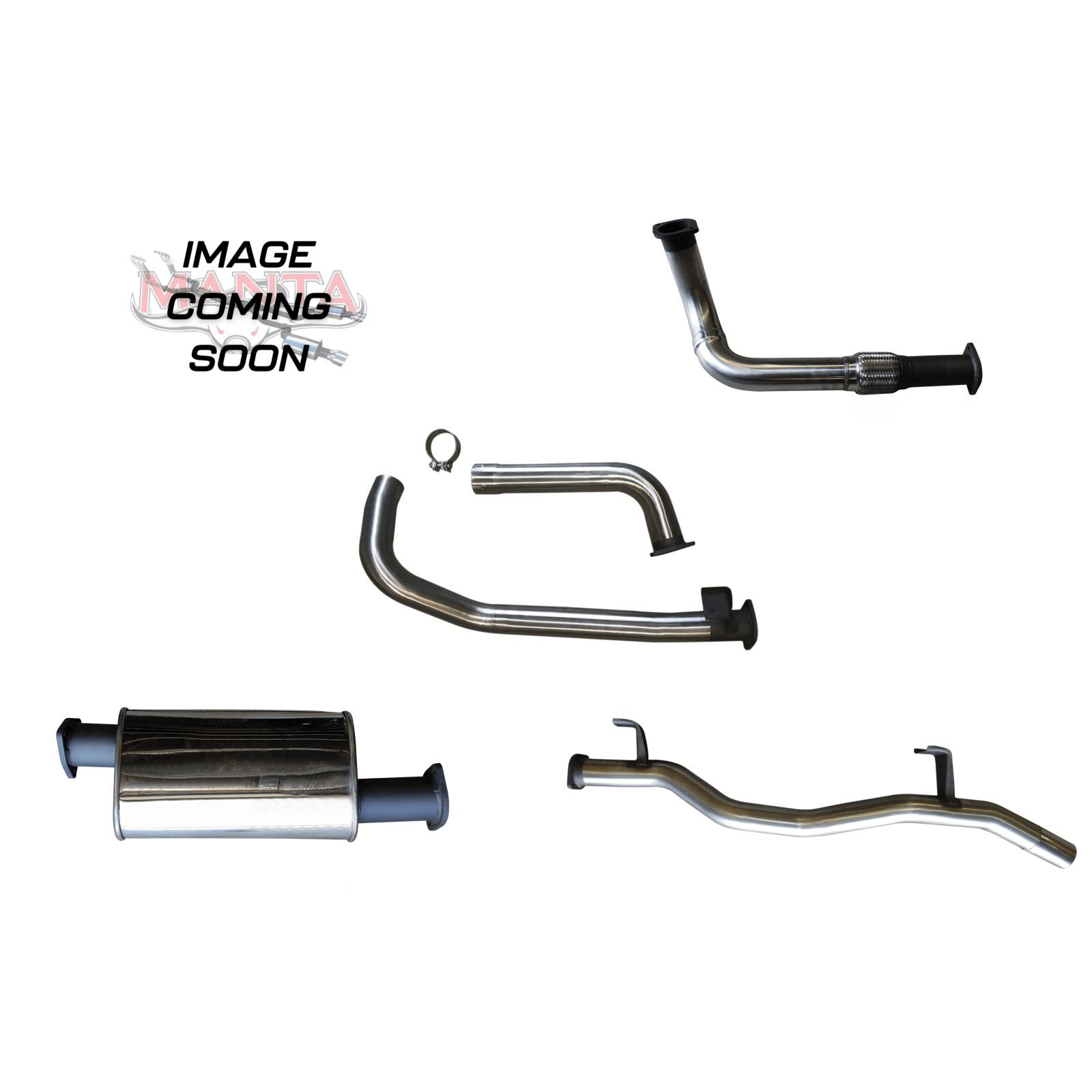 Manta Toyota Landcruiser HZJ75, 78 3in With Muffler to Suit DTS Turbo Stainless Steel image