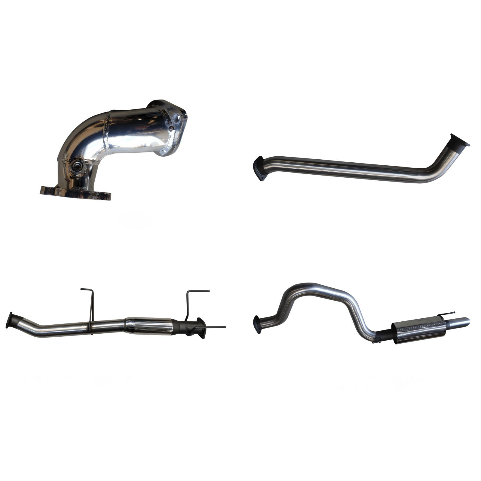 Manta Toyota Landcruiser HDJ100 4.2L TD Wagon 3in Centre Hotdog & Rear Muffler Stainless Steel image