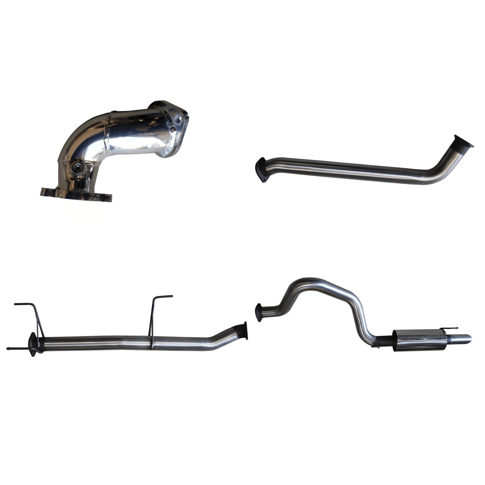 Manta Toyota Landcruiser HDJ100 4.2L TD Wagon 3in Without Centre Muffler & With Rear Muffler Stainless Steel image