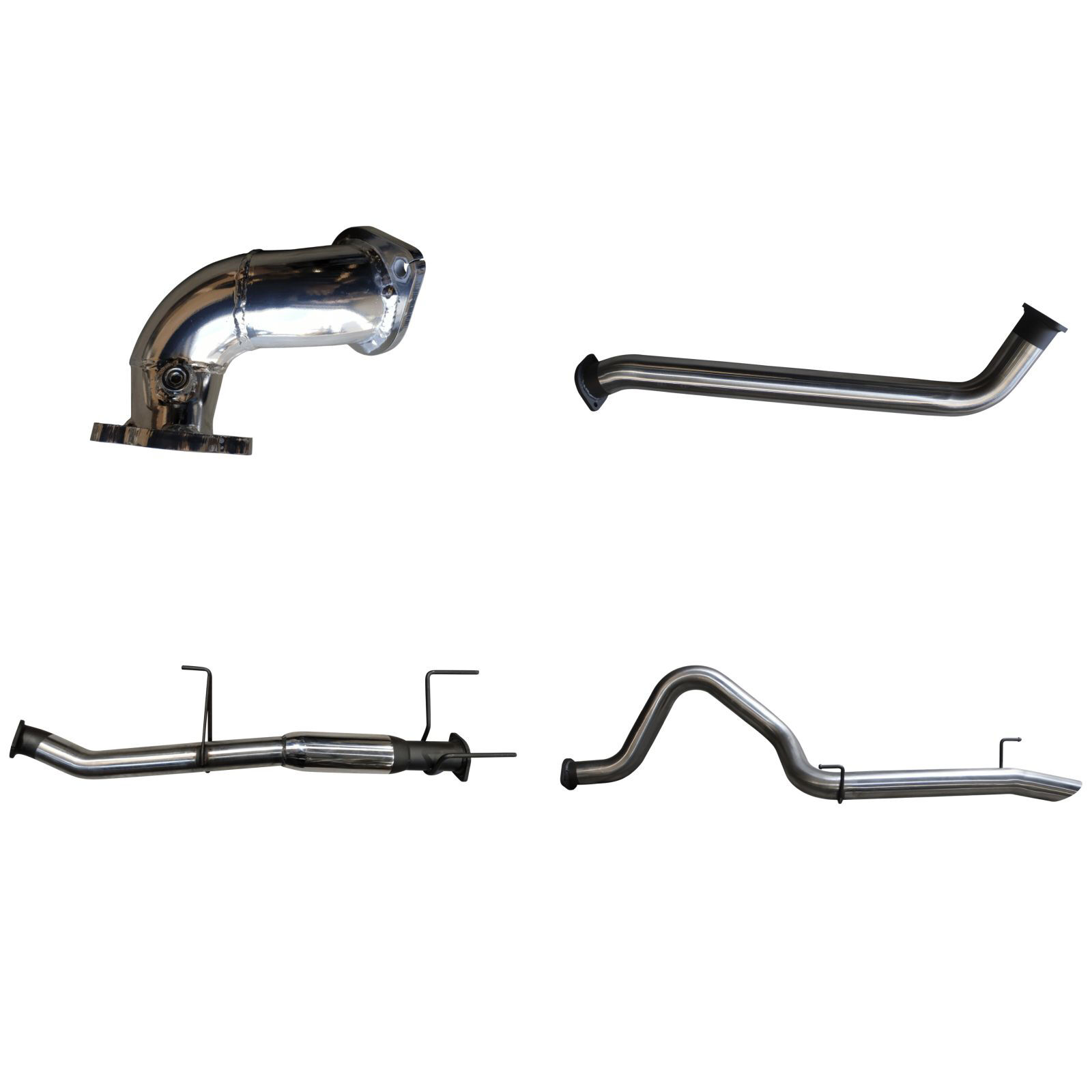 Manta Toyota Landcruiser HDJ100 4.2L TD Wagon 3in Centre Hotdog & Rear Tail Stainless Steel image