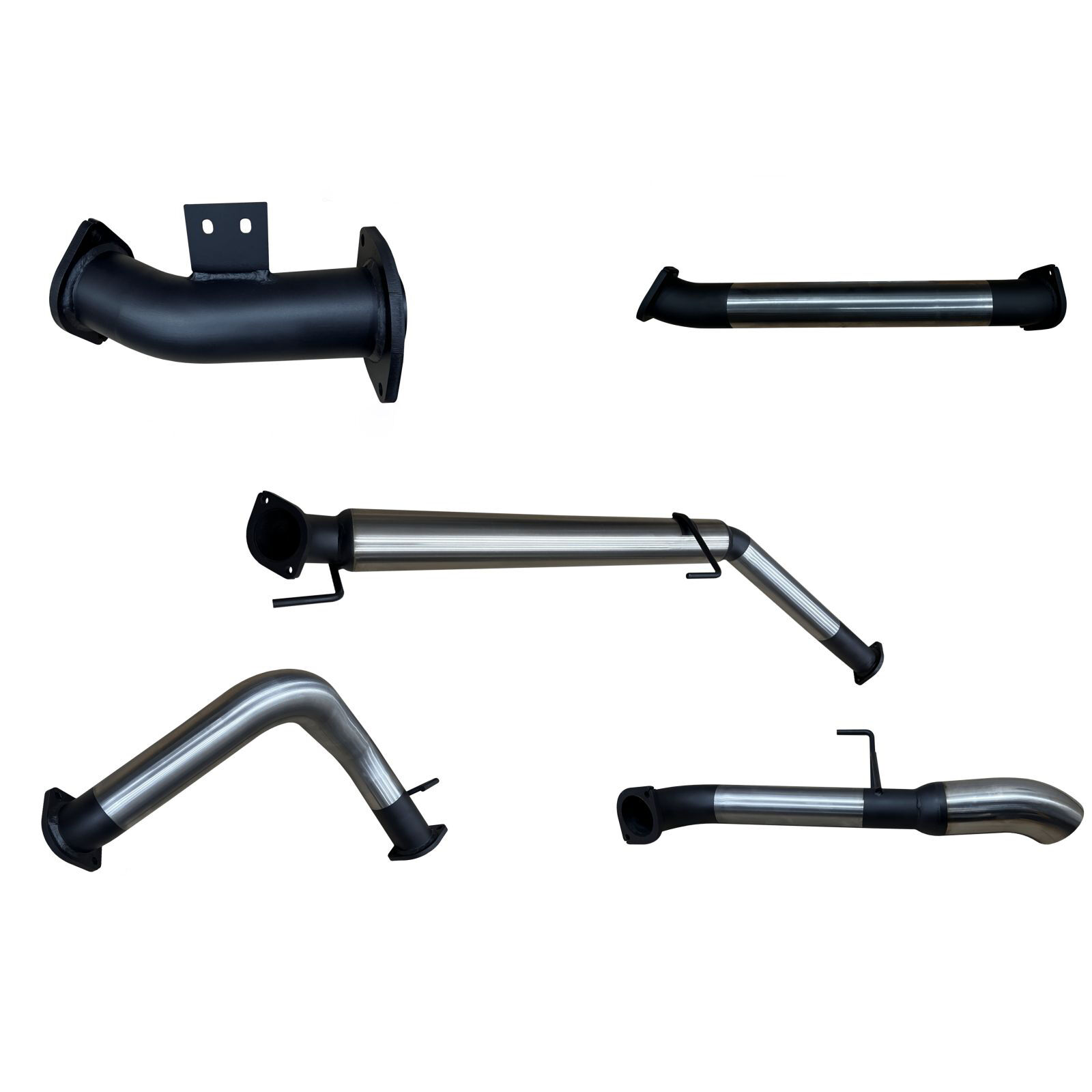 Manta Toyota Landcruiser 300 Series V6 3IN DPF Back WithoutMufflers, Chrome 4IN TIP Stainless Steel image