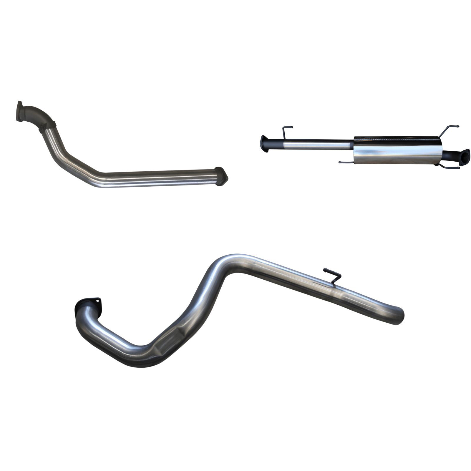 Manta Toyota Prado KDJ120 150 3.0L D4D 3in, No Cat & NO Rear Muffler Stainless Steel image