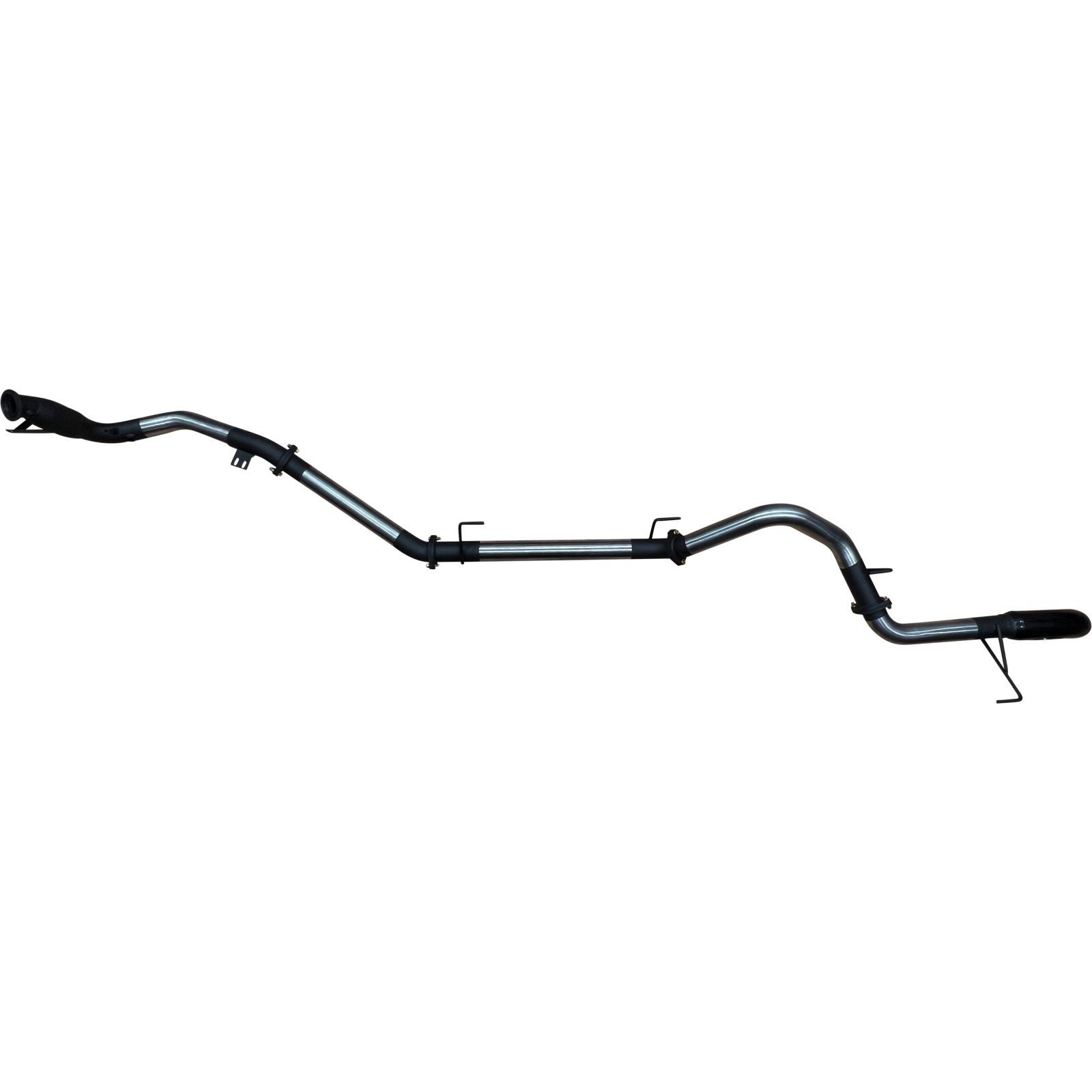 Manta Toyota Landcruiser 300 Series V6 3IN Turbo Back With Cat & WithoutMufflers, Black 4IN TIP Stainless Steel image