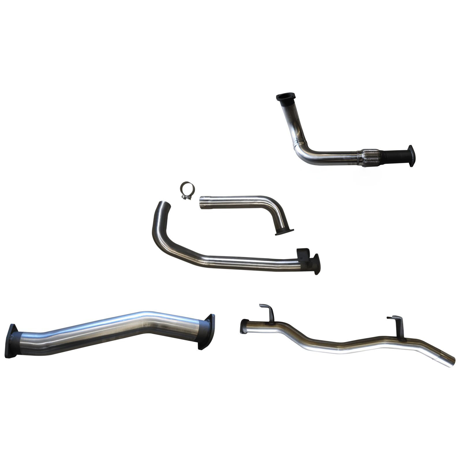 Manta Toyota Landcruiser HZJ75, 78 3in Without Muffler to Suit DTS Turbo Stainless Steel image
