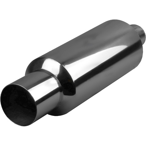 Straight Cut Tip - 6" Round, In 2-1/2", L 14", Total L 22", Tip Out 4", Tip L 4", Stainless, Bracket SSRB06 image