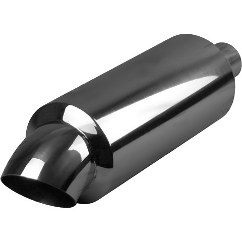 Dump Tip - 6" Round, In 2-1/2", L 20", Tip Out 4", Stainless, Bracket SSRB06 image