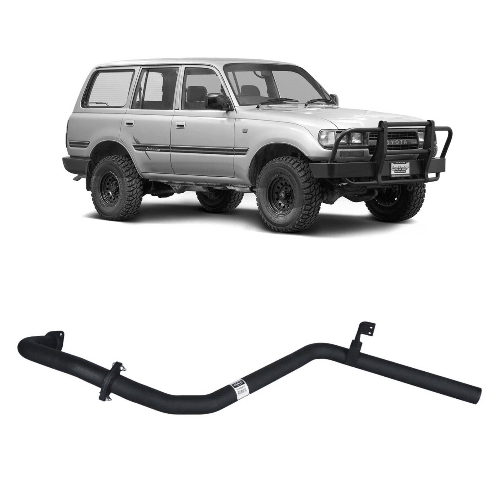Redback Performance Tailpipe Assembly for Toyota Landcruiser 80 Series Wagon 4.2L 1HZ & 4.5L FZ (01/1990 - 02/1998) image