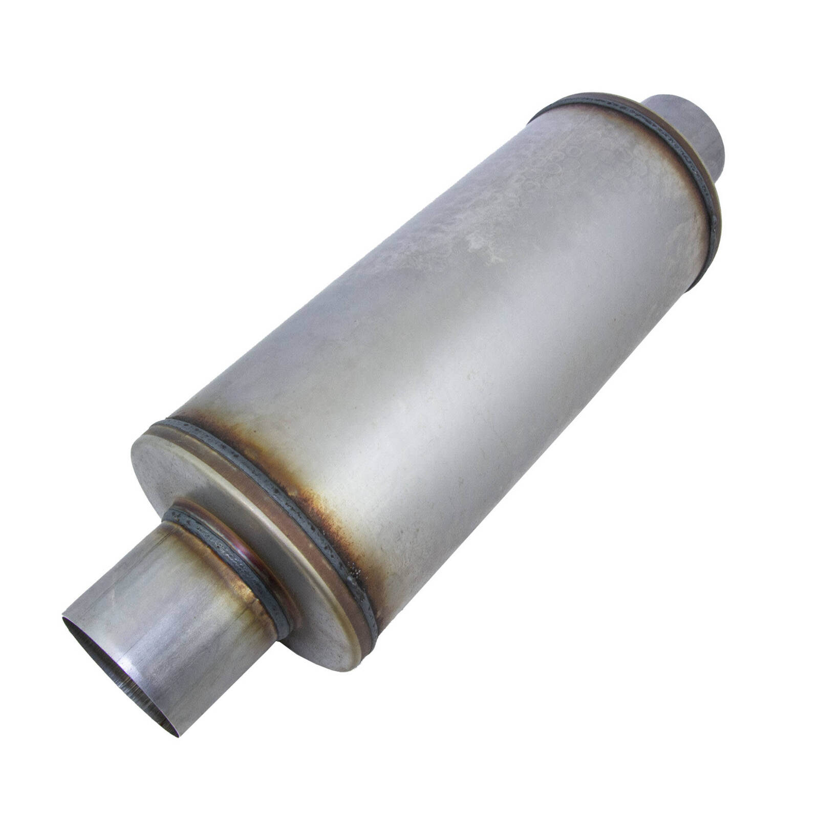 6" Round, 14" Long, 2 1/2", C/C, Mega Power, with Spigots, 409 Stainless image