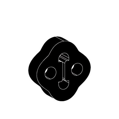 Redback Exhaust Rubber for Subaru Leone (03/1979 - 07/1991), Forester (12/2000 - 12/2008), Liberty Outback (01/2000 - 08/2003), Liberty (02/1994 -... image