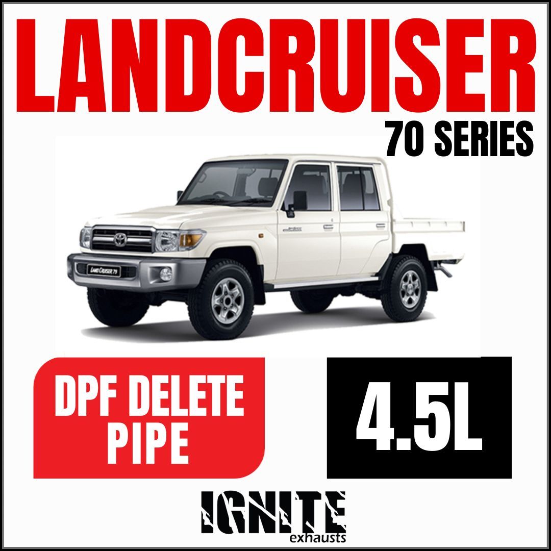 Toyota Landcruiser 70 Series VDJ76/78/79 4.5L 1VD-FTV 3" DPF Delete Pipe