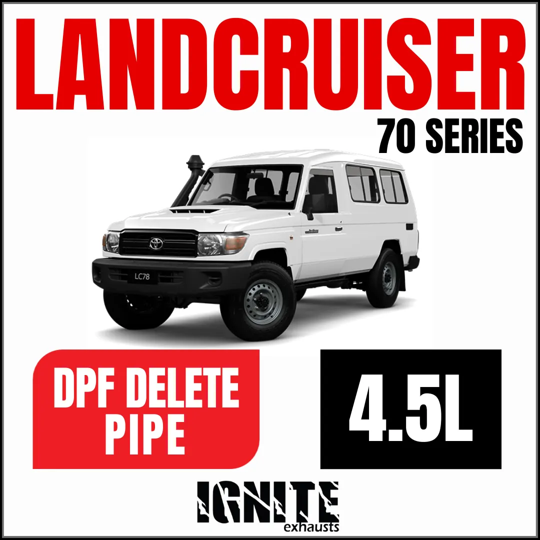 Toyota Landcruiser 70 Series VDJ76/78/79 4.5L 1VD-FTV 3" DPF Delete Pipe