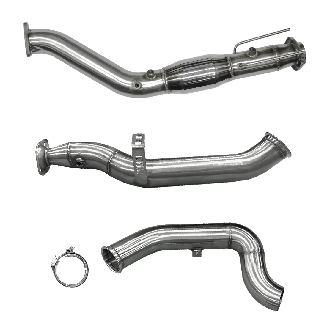 Ignite 3" Turbo Dump Pipe to 4" Dump Pipe Back DPF Delete Sports Exhaust System With Cat Converter