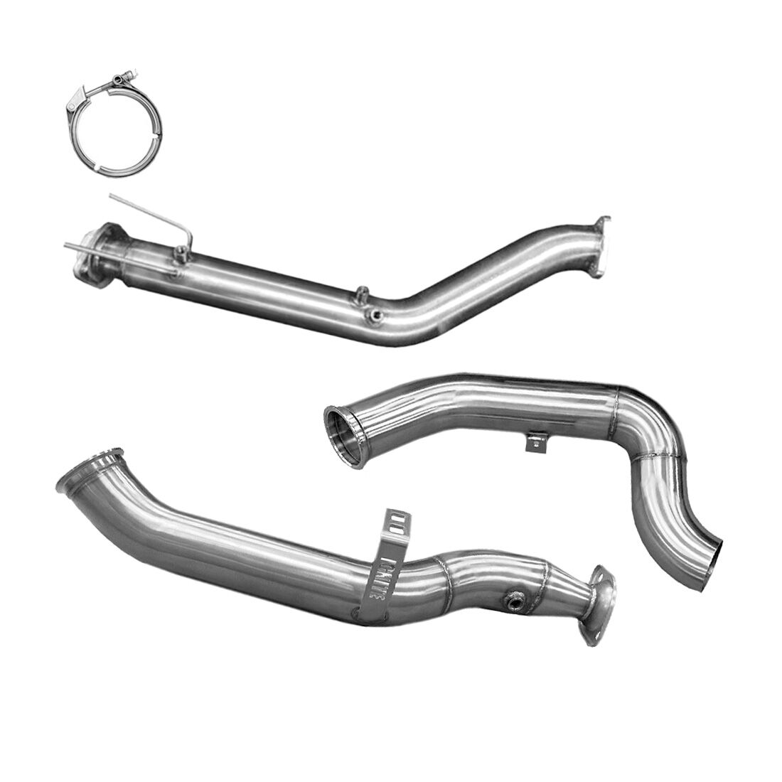 Ignite 3" Turbo Dump Pipe to 4" Dump Pipe Back DPF Delete Sports Exhaust System No Cat