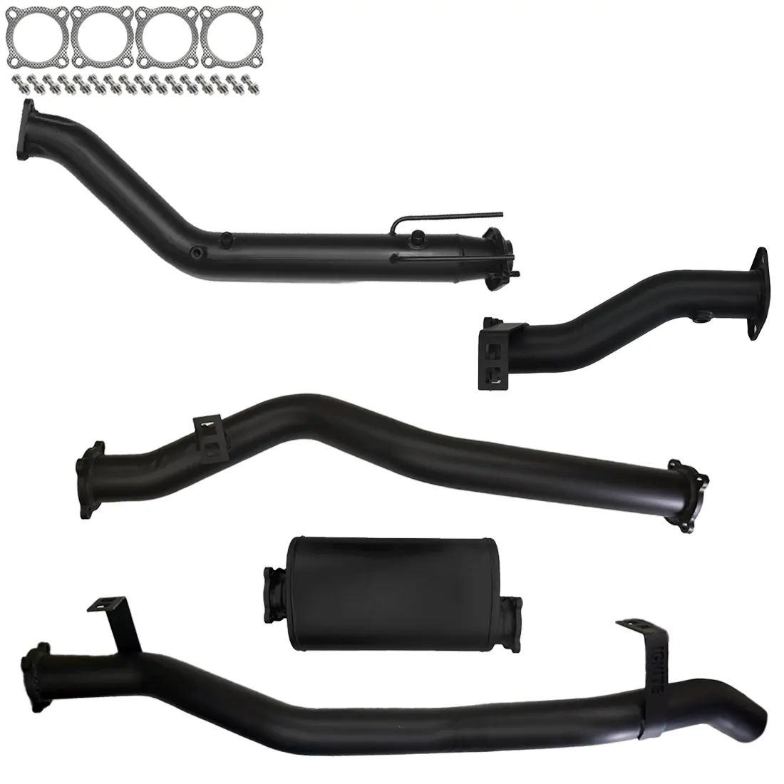 Toyota Landcruiser Exhaust 79 Series V8 D/Cab Turbo Back No Cat & Muffler 409 Stainless Steel