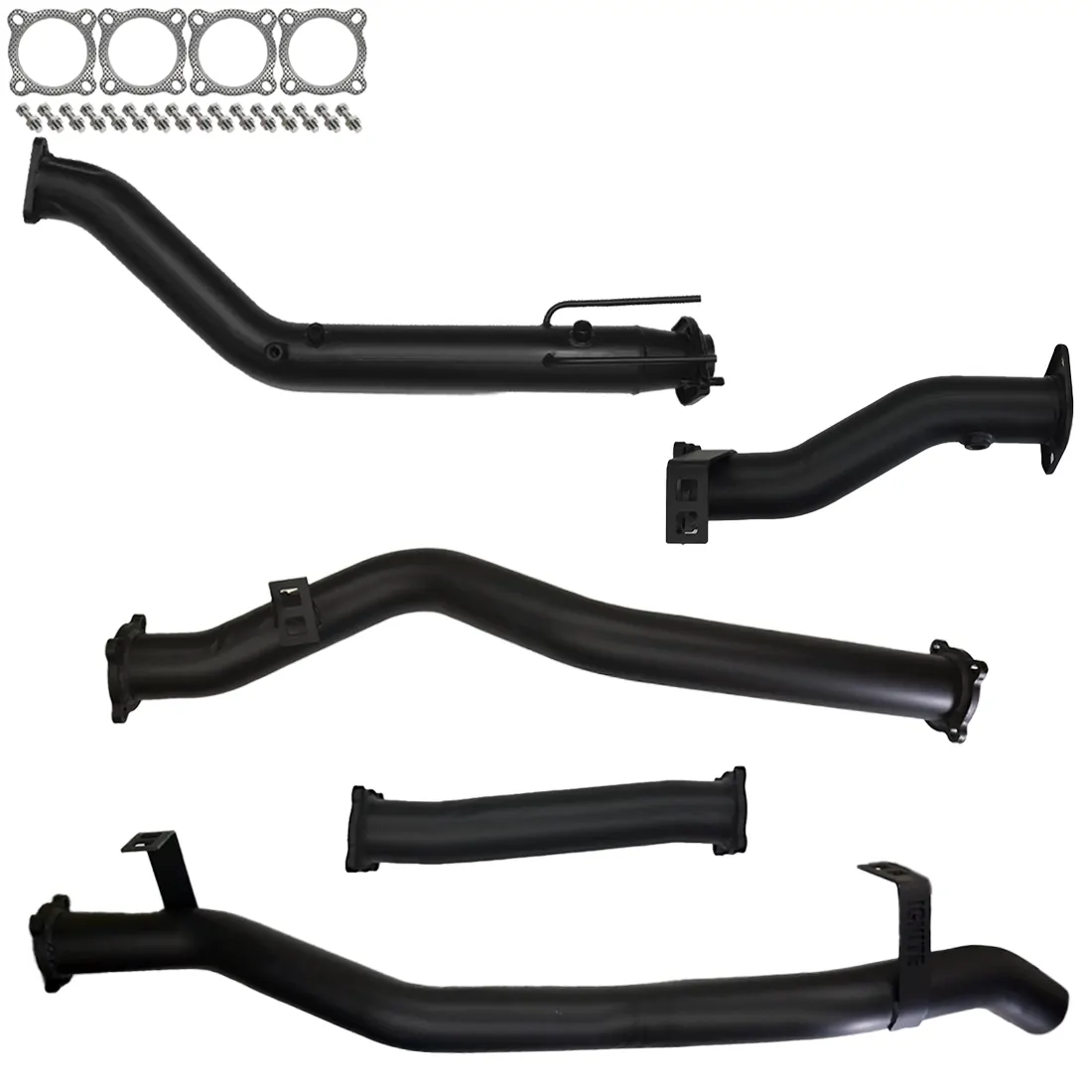 Toyota Landcruiser Exhaust 79 Series V8 D/Cab Turbo Back No Cat & Straight Pipe Only 409 Stainless Steel