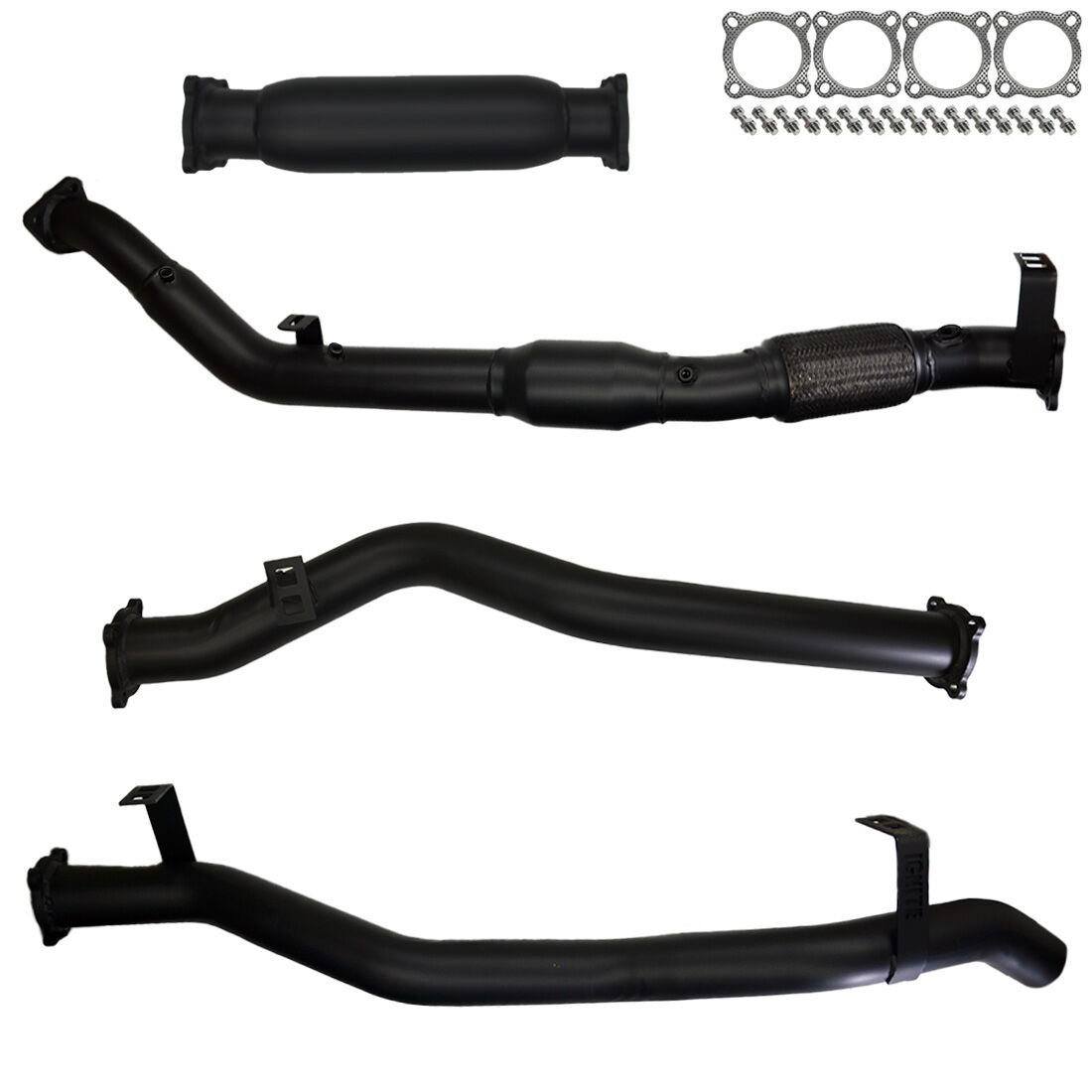 Toyota Landcruiser Exhaust 79 Series V8 D/Cab Turbo Back Cat & Hotdog 409 Stainless Steel image