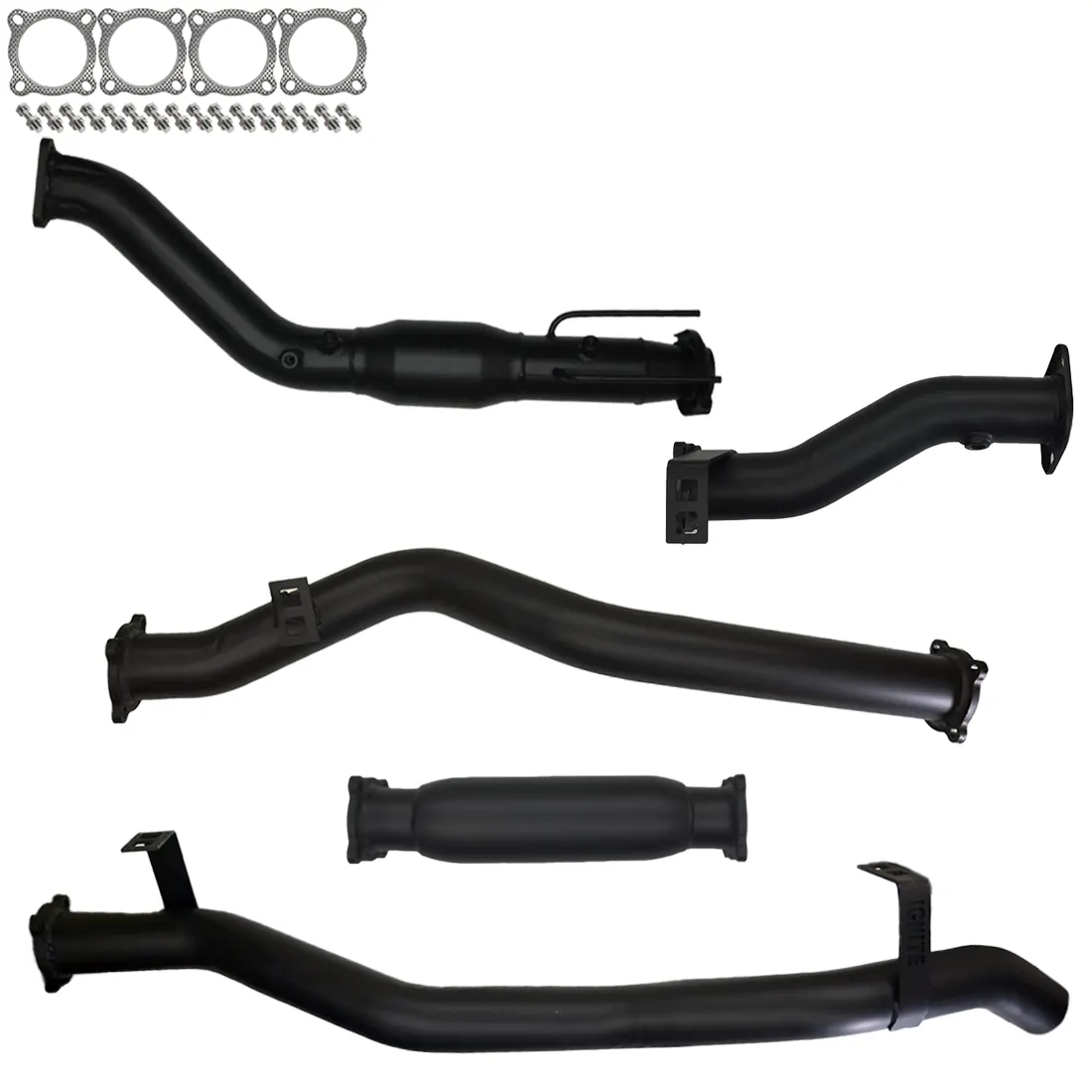 Toyota Landcruiser Exhaust 79 Series V8 D/Cab Turbo Back Cat & Hotdog 409 Stainless Steel