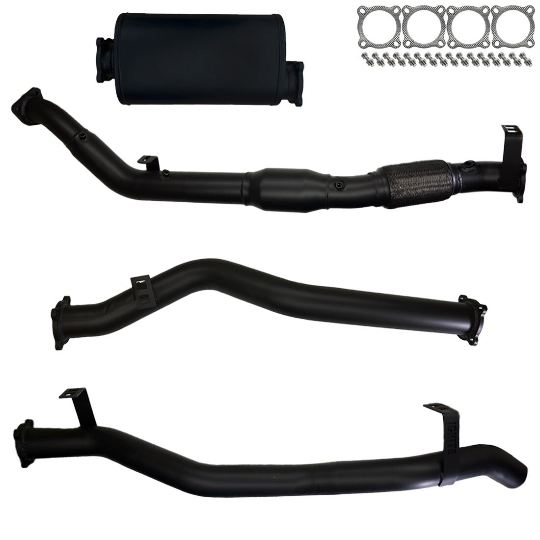 Toyota Landcruiser Exhaust 79 Series V8 D/Cab Turbo Back Cat & Muffler 409 Stainless Steel image