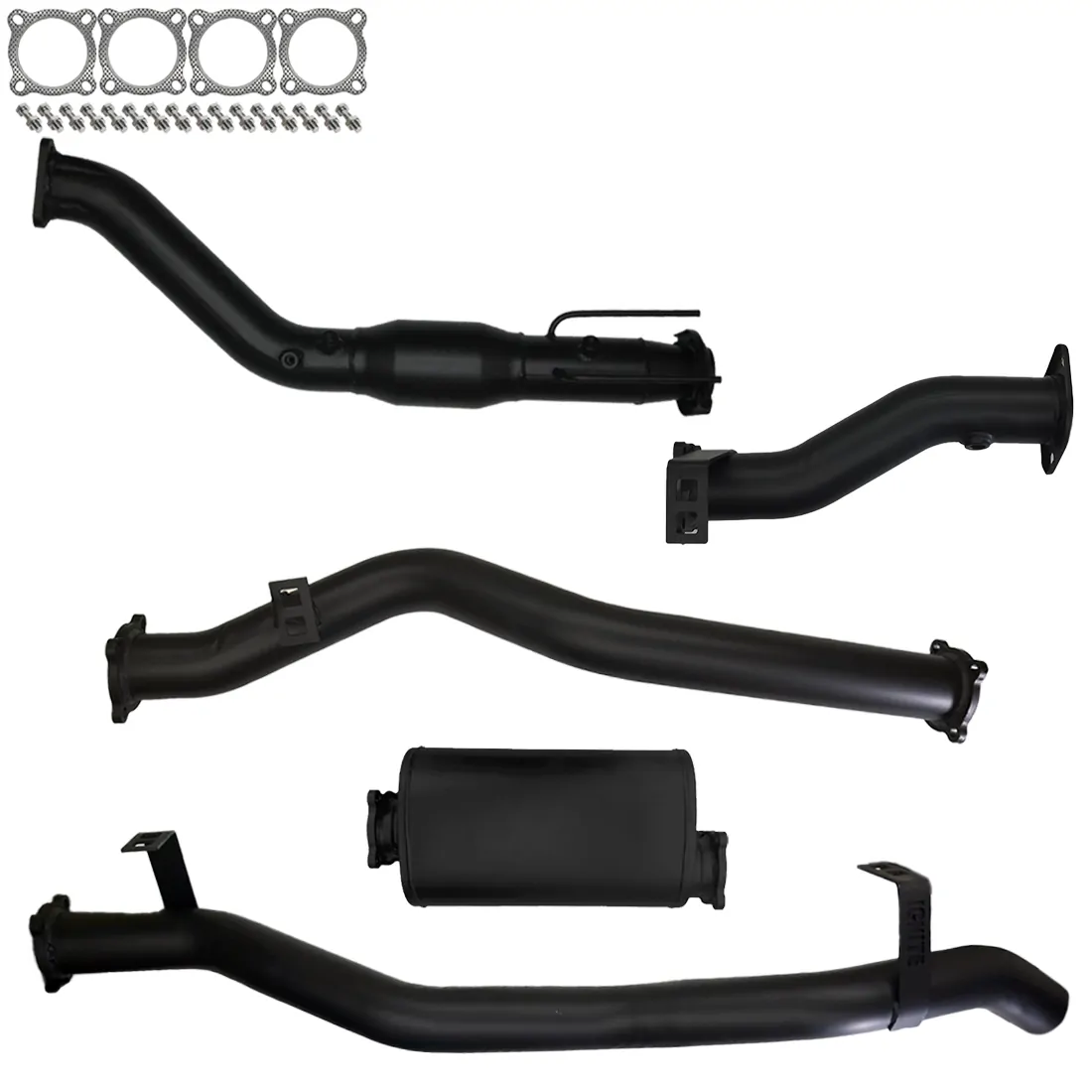 Toyota Landcruiser Exhaust 79 Series V8 D/Cab Turbo Back Cat & Muffler 409 Stainless Steel