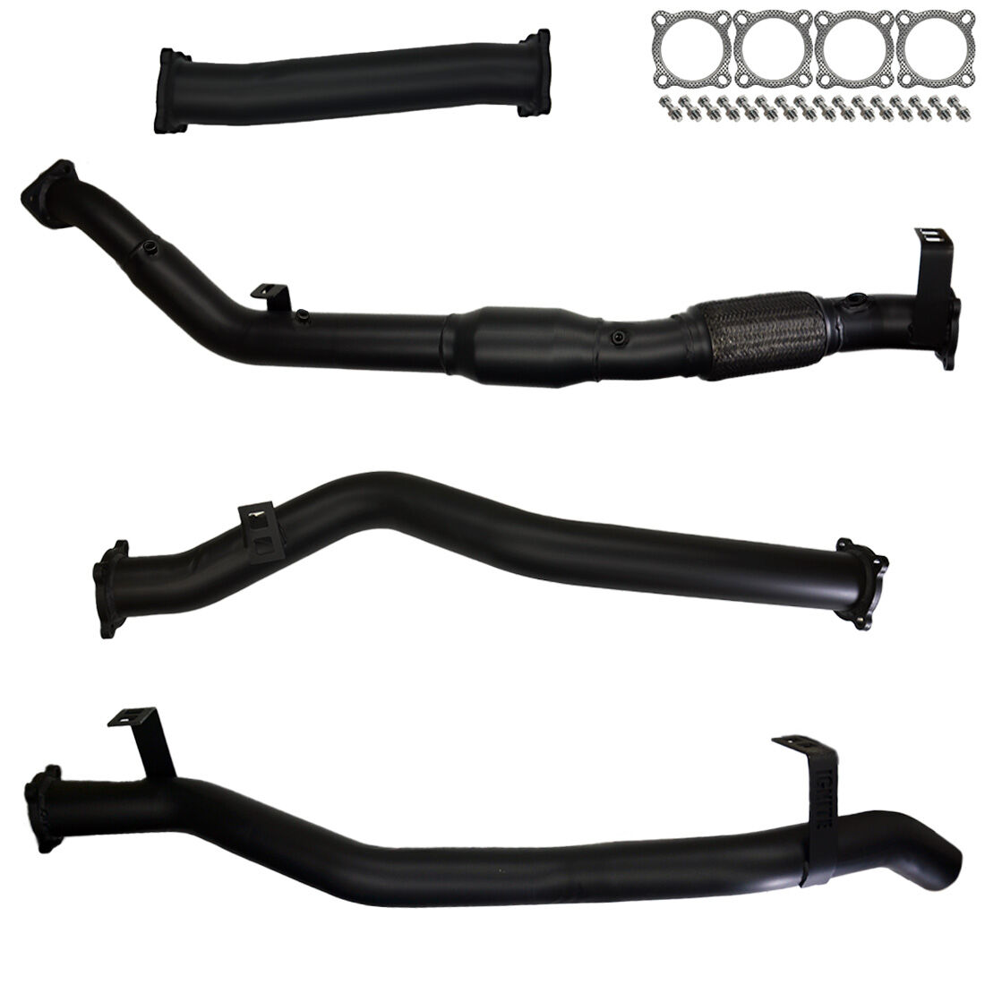 Toyota Landcruiser Exhaust 79 Series V8 D/Cab Turbo Back Cat & Straight Pipe Only 409 Stainless Steel image