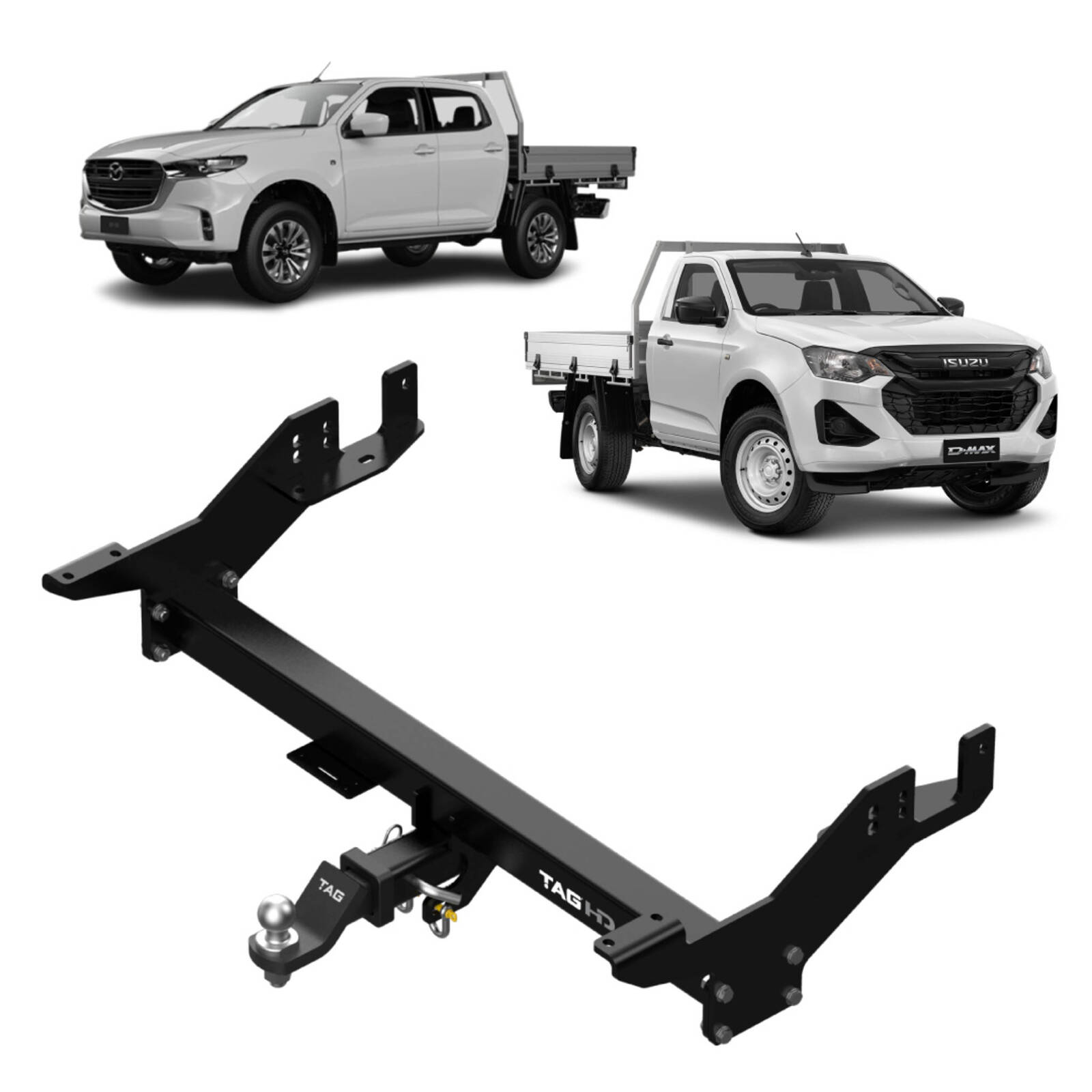 TAG Heavy Duty Extended Towbar for Mazda BT-50 (07/2020 - on), Isuzu D-MAX (06/2020 - on) image