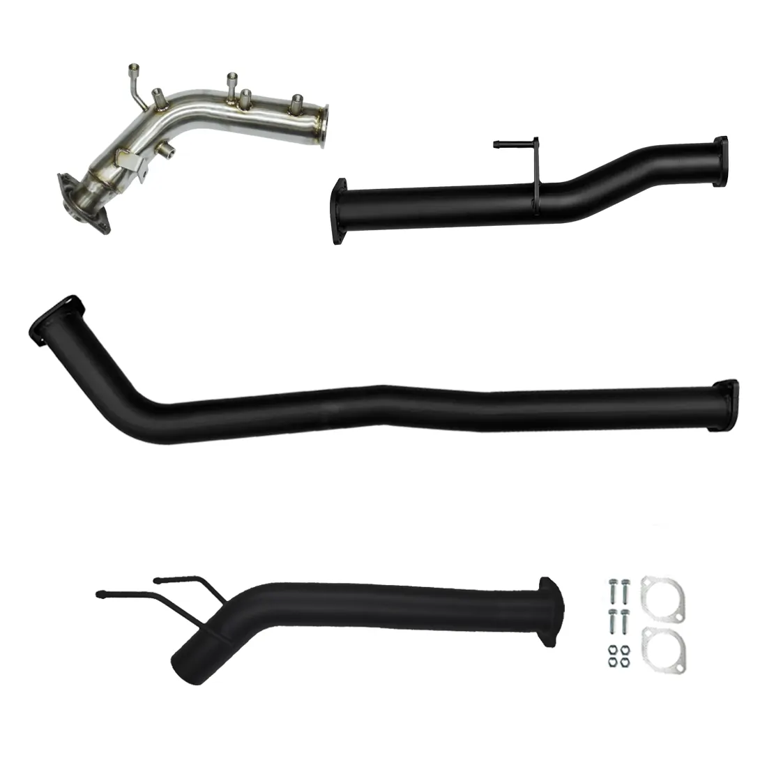 Toyota Hilux Exhaust 2.8L Turbo Back No Cat with Diff Dump Pipe Only Black Aluminised Steel