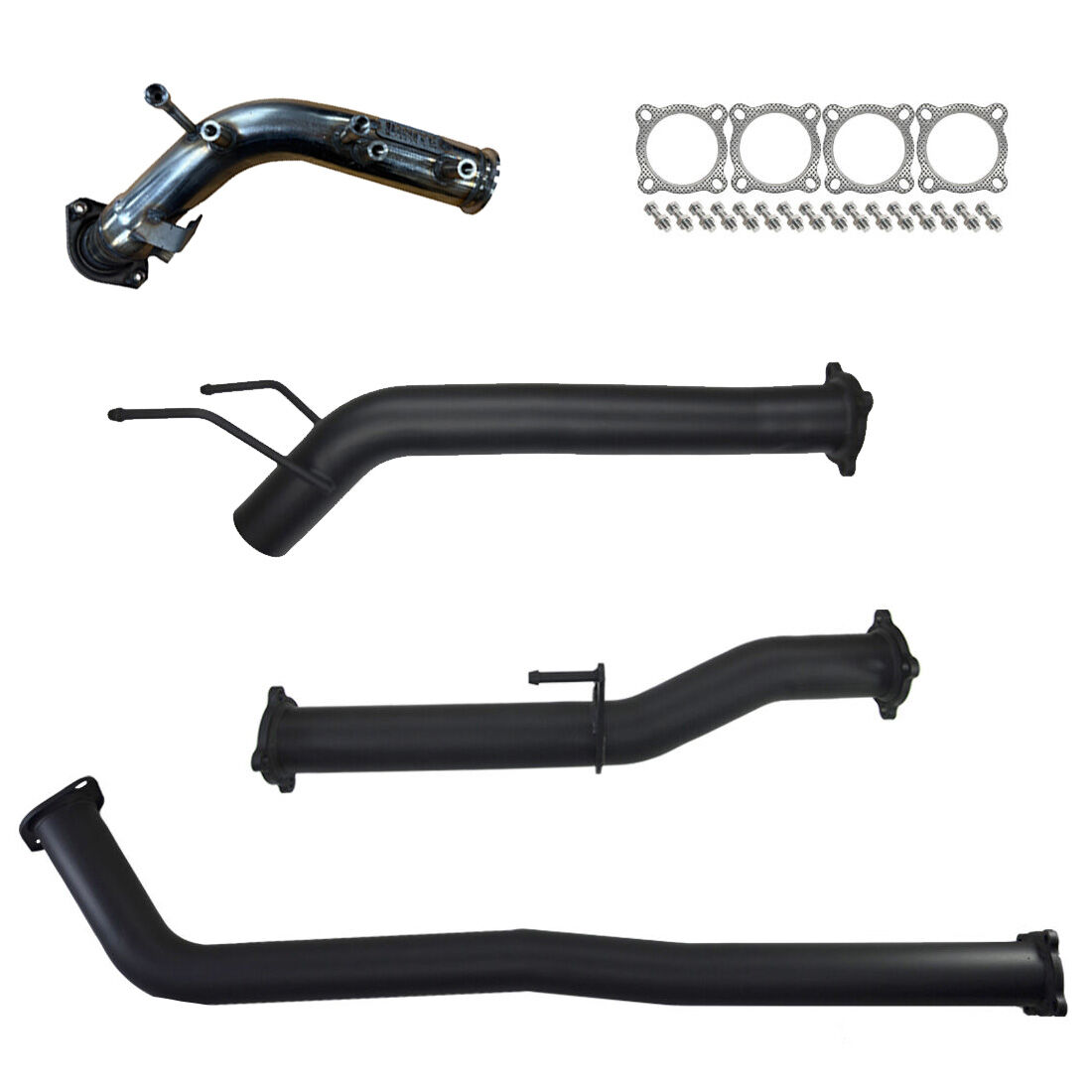 Toyota Hilux Exhaust 2.8L Turbo Back No Cat with Diff Dump Pipe Only 409 Stainless Steel image