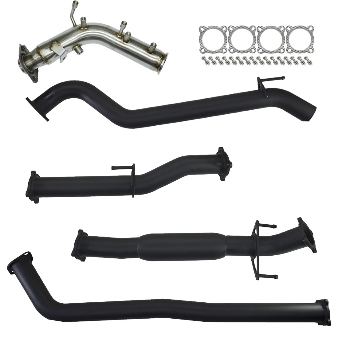 Toyota Hilux Exhaust 2.8L Turbo Back No Cat with Hotdog 409 Stainless Steel