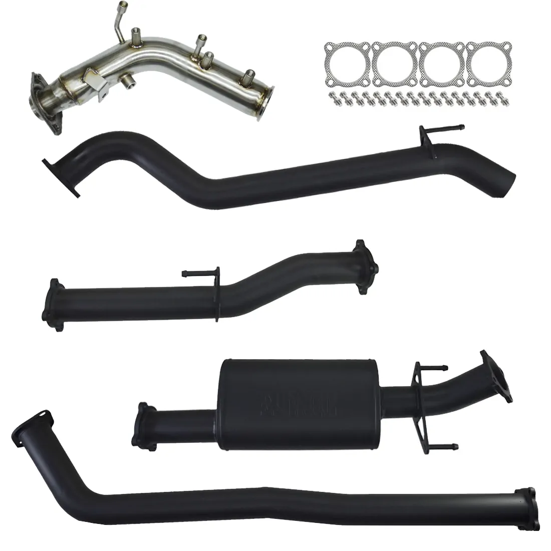 Toyota Hilux Exhaust 2.8L Turbo Back No Cat with Muffler 409 Stainless Steel