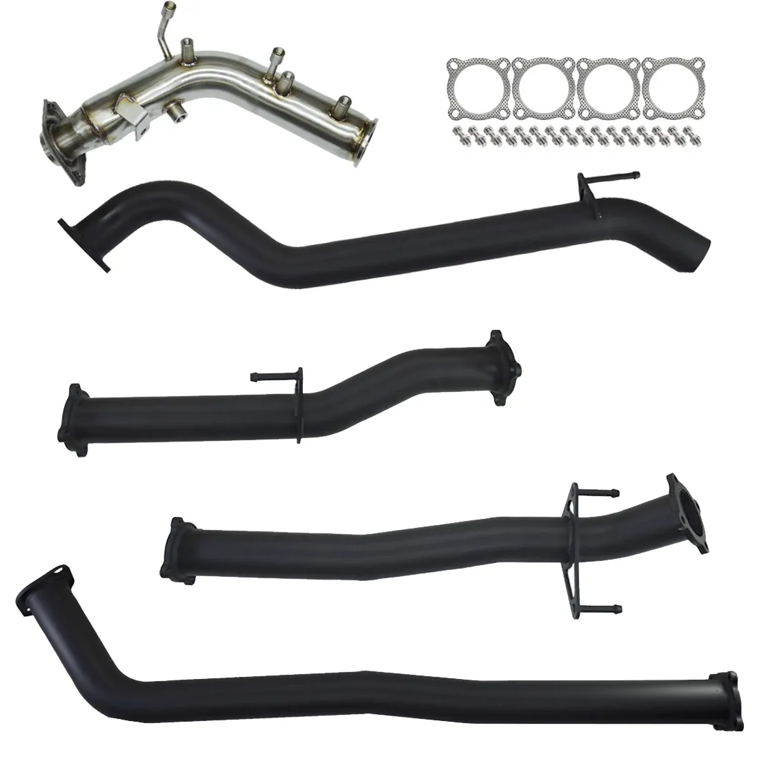 Toyota Hilux Exhaust 2.8L Turbo Back No Cat with Straight Pipe Only 409 Stainless Steel