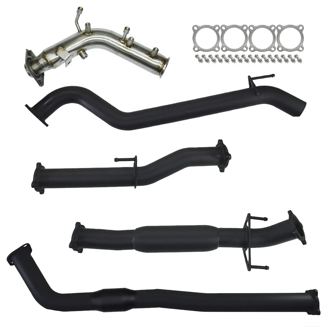 Toyota Hilux Exhaust 2.8L Turbo Back Cat with Hotdog 409 Stainless Steel