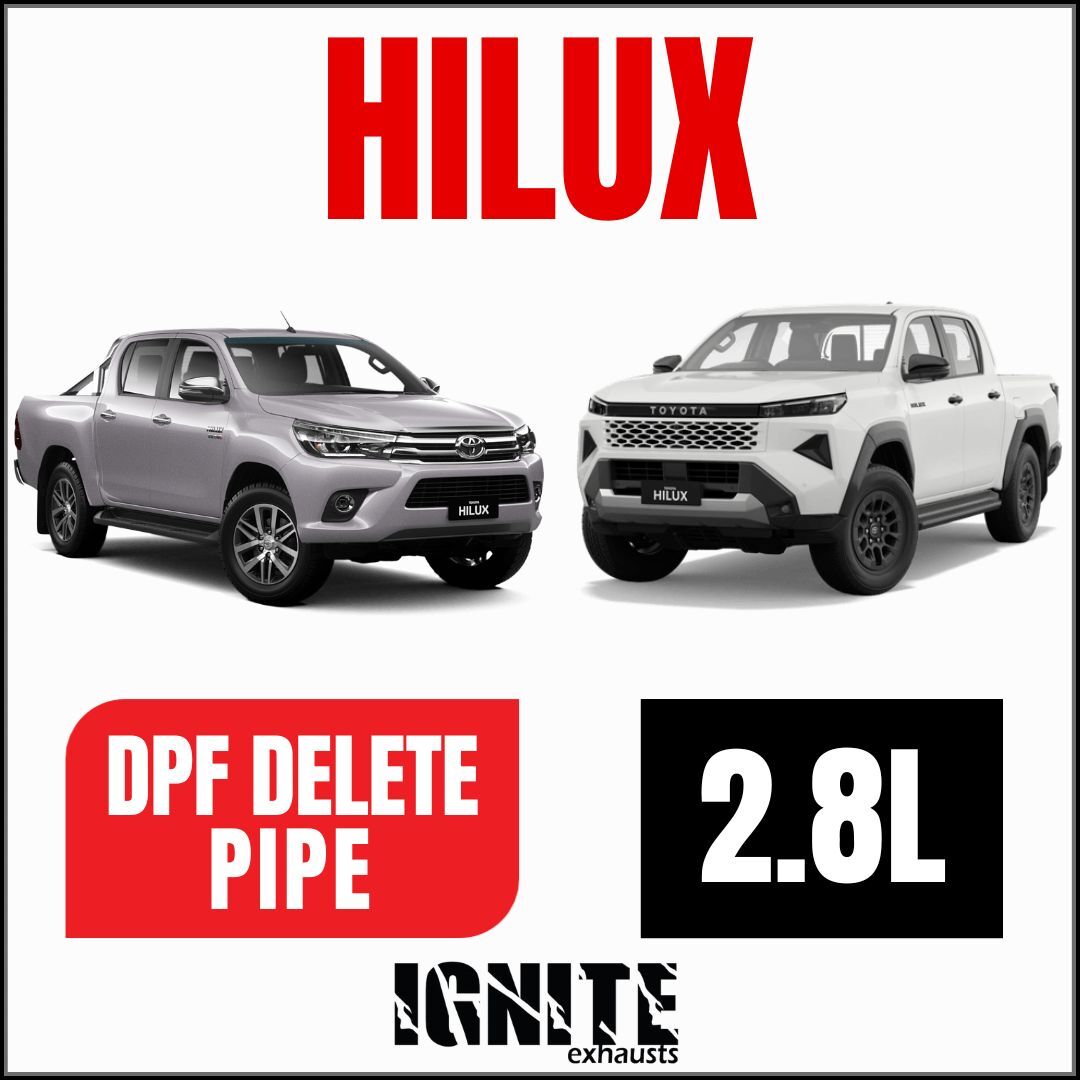 Toyota Hilux N80 GUN Series 2.8L 1GD-FTV also Prado, Fortuner 2.8L 3" DPF Delete Pipe Stainless 304