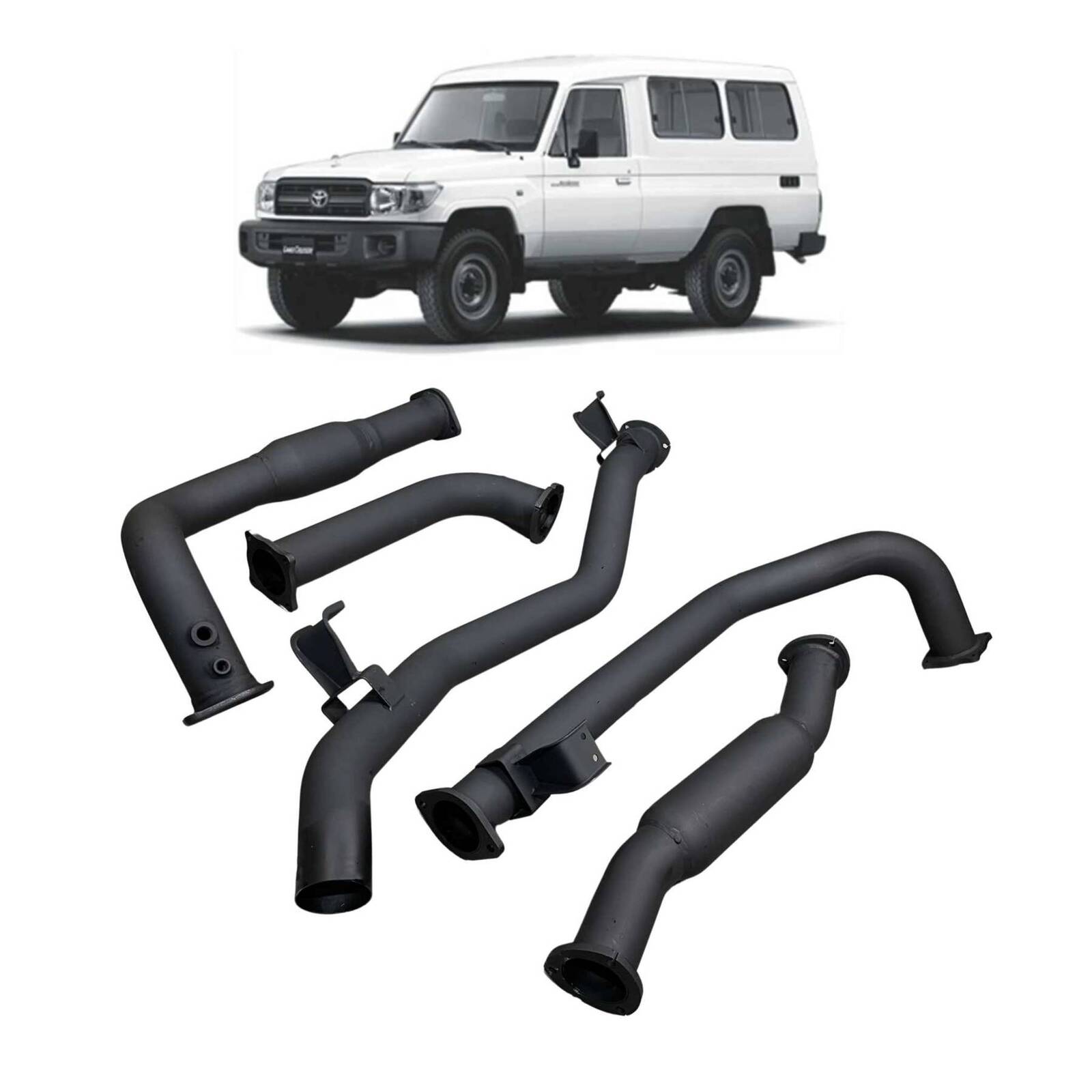 Redback Performance Exhaust for Toyota Landcruiser 78 Series Troopy HDJ78R 4.2L TD (01/2001 - 01/2007) image