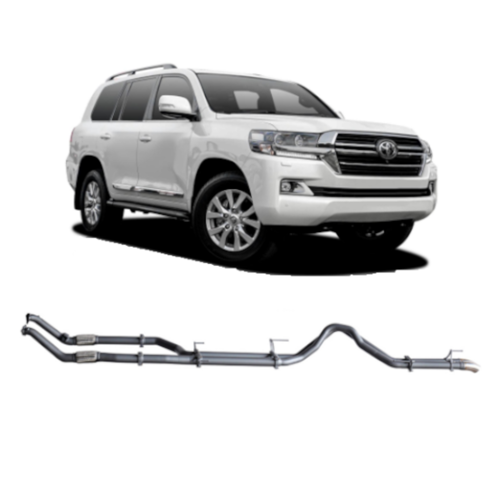Redback Extreme Duty Exhaust for Toyota Landcruiser 200 Series 4.5L V8 Turbo Back Exhaust (2015 - on) image