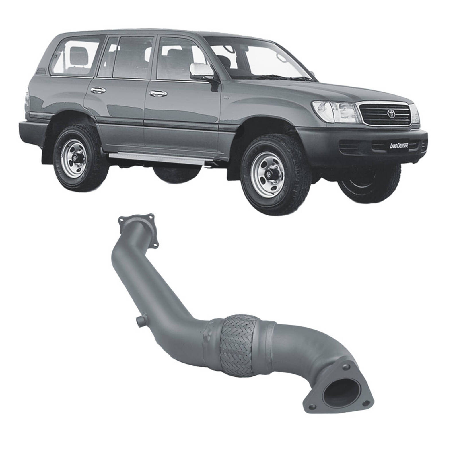 Redback Exhaust Pipe for Toyota Landcruiser (03/1998 - 10/2007) image