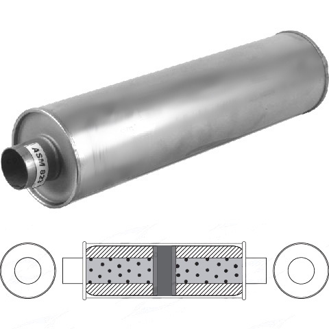 6" Round, 24" Long, 2" C/C Chambered, Aluminised image